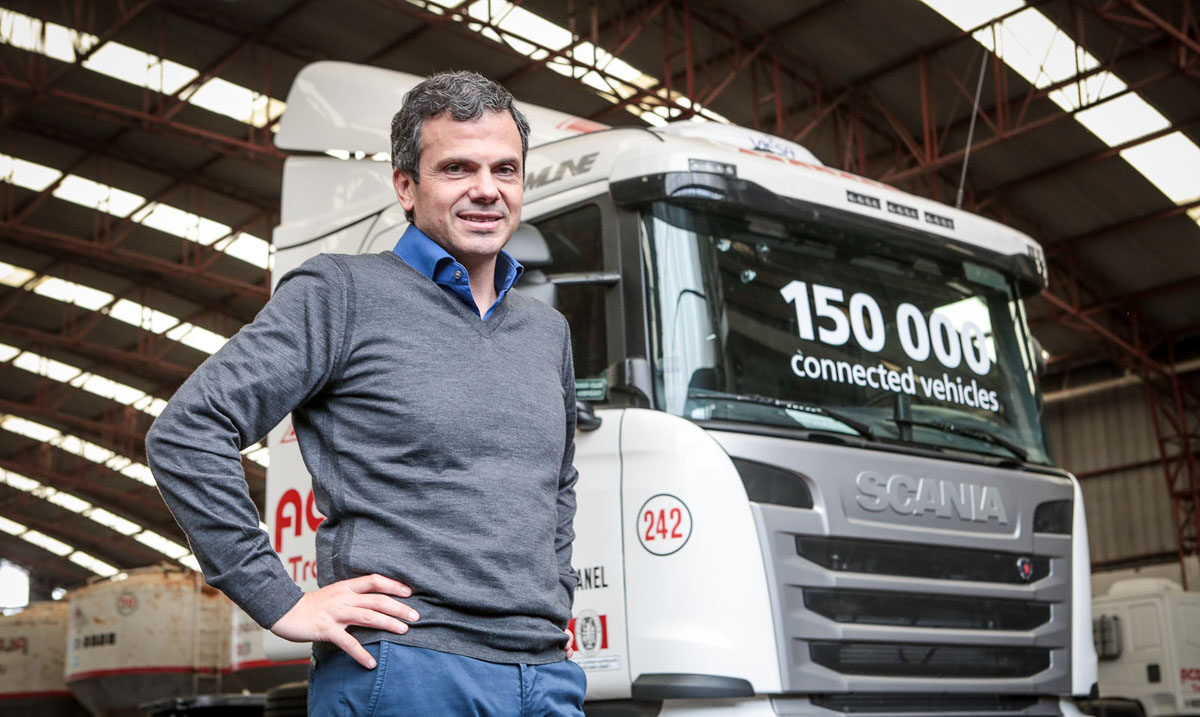 Scania Argentina entregó el camión 150.000 con sistema de gestión de flotas activado.
